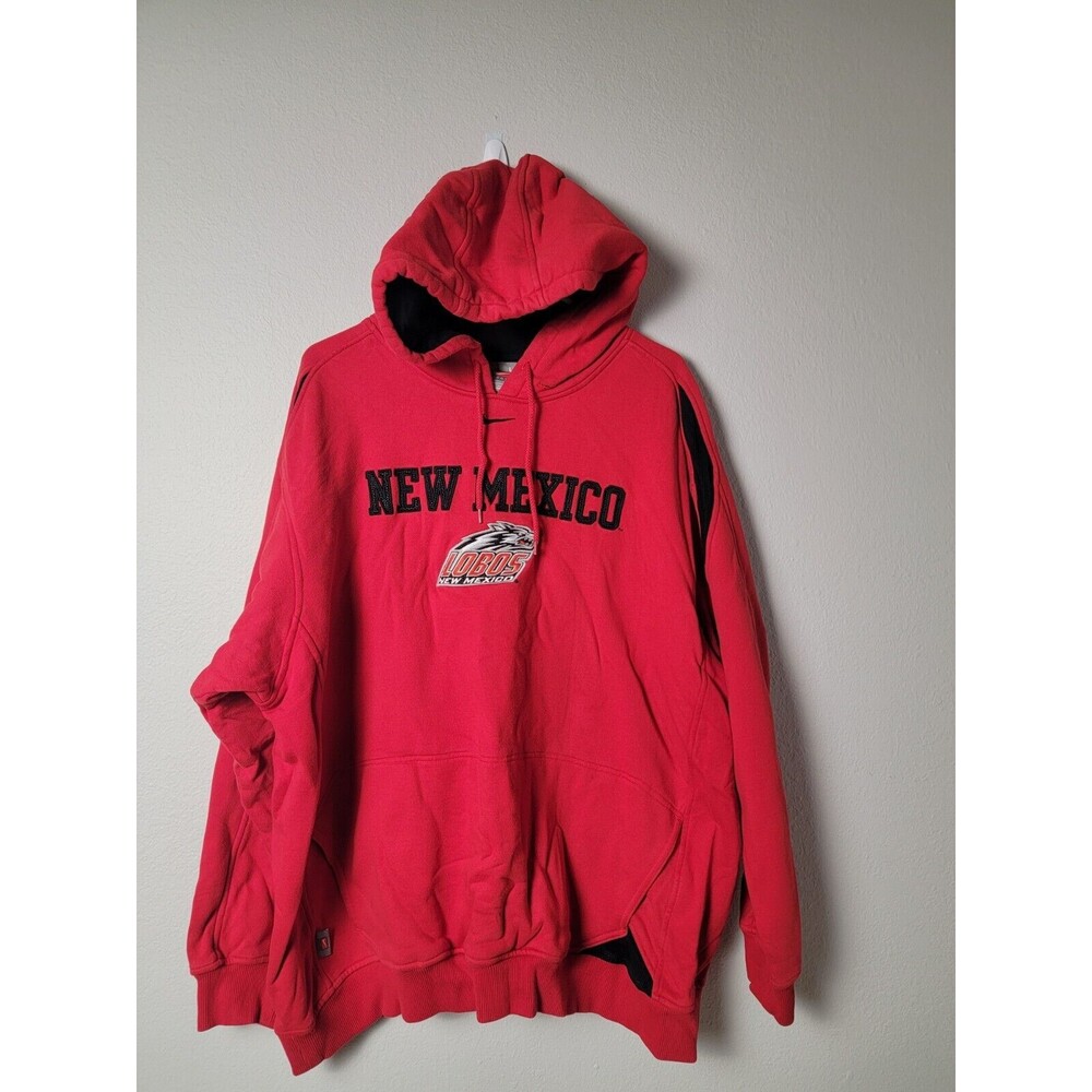 Nike New Mexico Embroidered Logo Red Hoodie Size Men's Large